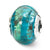 Sterling Silver Aqua/Gold Italian Murano Bead Charm hide-image