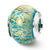 Sterling Silver Aqua/Gold Italian Murano Bead Charm hide-image