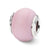 Pink Matte Italian Murano Charm Bead in Sterling Silver
