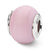 Sterling Silver Pink Matte Italian Murano Bead Charm hide-image