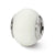 White Matte Italian Murano Charm Bead in Sterling Silver