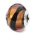 Sterling Silver Copper/Black Italian Murano Bead Charm hide-image