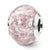 Sterling Silver White/Lavendar Italian Murano Bead Charm hide-image