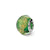 Green/Gold Italian Murano Charm Bead in Sterling Silver