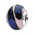 Blue/Pink Italian Murano Charm Bead in Sterling Silver