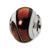 White/Red Italian Murano Charm Bead in Sterling Silver