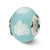 Lt. Blue/White Italian Murano Charm Bead in Sterling Silver