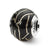 Black/Silver Italian Murano Charm Bead in Sterling Silver