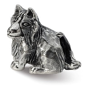 Sterling Silver Shetland Sheepdog Bead Charm hide-image