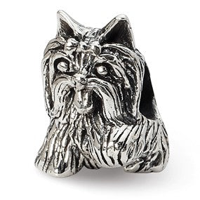 Sterling Silver Yorkshire Terrier Bead Charm hide-image