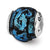 Sterling Silver Blue Dichroic Glass Bead Charm hide-image