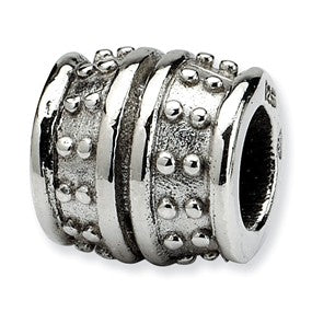 Sterling Silver Dots Bali Bead Charm hide-image