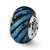 Sterling Silver Blue Swirl Dichroic Glass Bead Charm hide-image