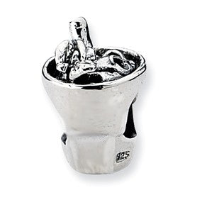 Sterling Silver Cocktail Drink Bead Charm hide-image