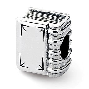 Sterling Silver Book Bead Charm hide-image