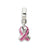 Swarovski Elements Awareness Charm Dangle Bead in Sterling Silver