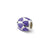 Purple Enameled Hearts Charm Bead in Sterling Silver