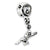 Sterling Silver Cheerleader Dangle Bead Charm hide-image