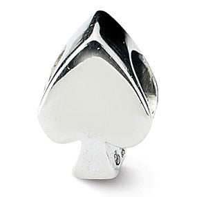 Sterling Silver Spade Shape Bead Charm hide-image