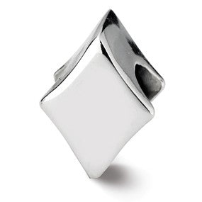Sterling Silver Diamond Shape Bead Charm hide-image