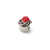 Enameled Strawberry Cupcake Charm Bead in Sterling Silver