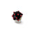 Enameled Cupcake Charm Bead in Sterling Silver