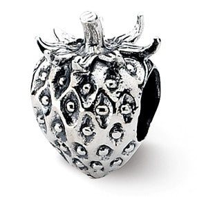 Sterling Silver Strawberry Bead Charm hide-image