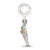 CZ Ice Cream Cone Charm Dangle Bead in Sterling Silver