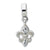 Sterling Silver Clear Swarovski Elements Fleur De Lis Bead Charm hide-image