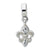 Sterling Silver Clear Swarovski Elements Fleur De Lis Bead Charm hide-image