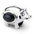 Sterling Silver Onyx Pig Bead Charm hide-image