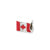 Canada Flag Charm Bead in Sterling Silver