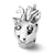 Reindeer Charm Bead in Sterling Silver