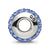 Blue Full Swarovski Crystal Charm Bead in Sterling Silver