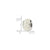 Cream Full Swarovski Crystal Charm Bead in Sterling Silver