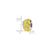 Gold Full Swarovski Crystal Charm Bead in Sterling Silver