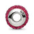 Maroon Full Swarovski Crystal Charm Bead in Sterling Silver