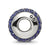 Dark Blue,Navy Full Swarovski Crystal Charm Bead in Sterling Silver