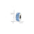 Light Blue Double Row Swarovski Crystal Charm Bead in Sterling Silver