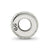 Cream Double Row Swarovski Crystal Charm Bead in Sterling Silver