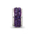 Purple Double Row Swarovski Crystal Charm Bead in Sterling Silver