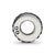 Dark Blue Double Row Swarovski Crystal Charm Bead in Sterling Silver