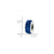 Dark Blue Double Row Swarovski Crystal Charm Bead in Sterling Silver