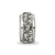 Silver,Grey Double Row Swarovski Crystal Charm Bead in Sterling Silver