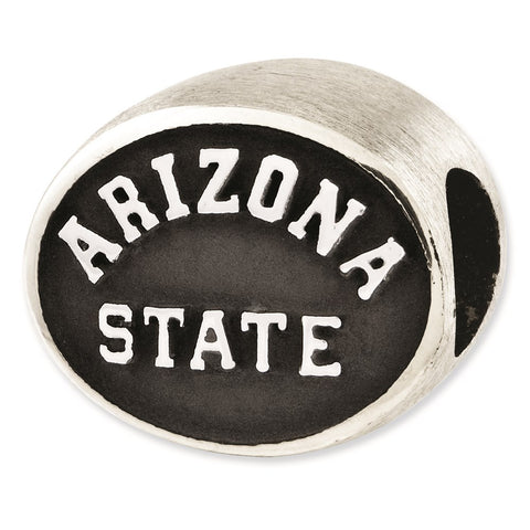 Sterling Silver Antiqued Arizona State University Collegiate Bead
