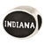 Antiqued Indiana University Collegiate Charm Bead in Sterling Silver