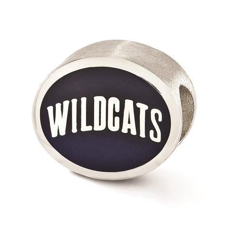 Sterling Silver Enameled Villanova University Collegiate Bead