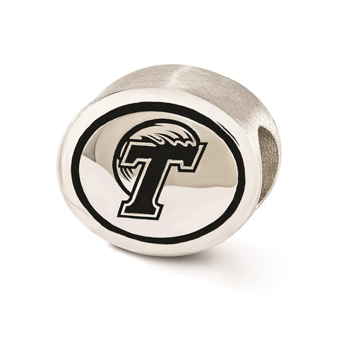 Sterling Silver Antiqued Tulane University Collegiate Bead