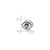 Antiqued University Connecticut Collegiate Charm Bead in Sterling Silver