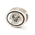 Antiqued Boston College Collegiate Charm Bead in Sterling Silver